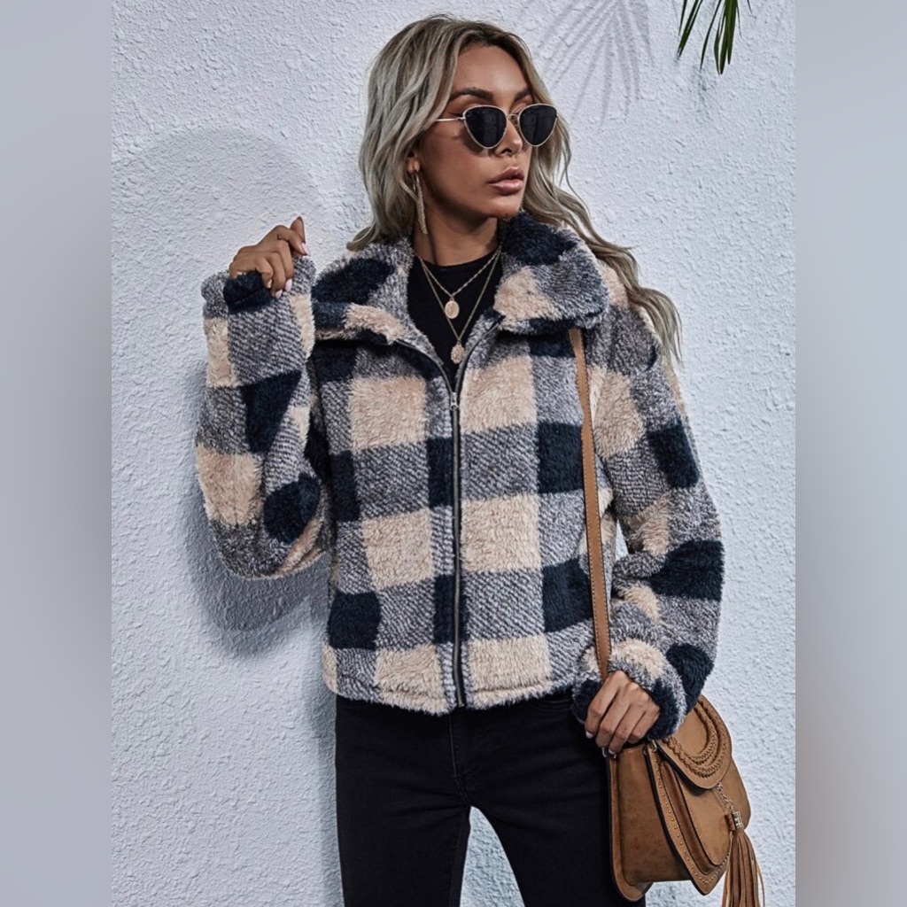 Checkered Teddy Jacket